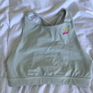 Lululemon Peloton Light Green High Neck Sports Bra